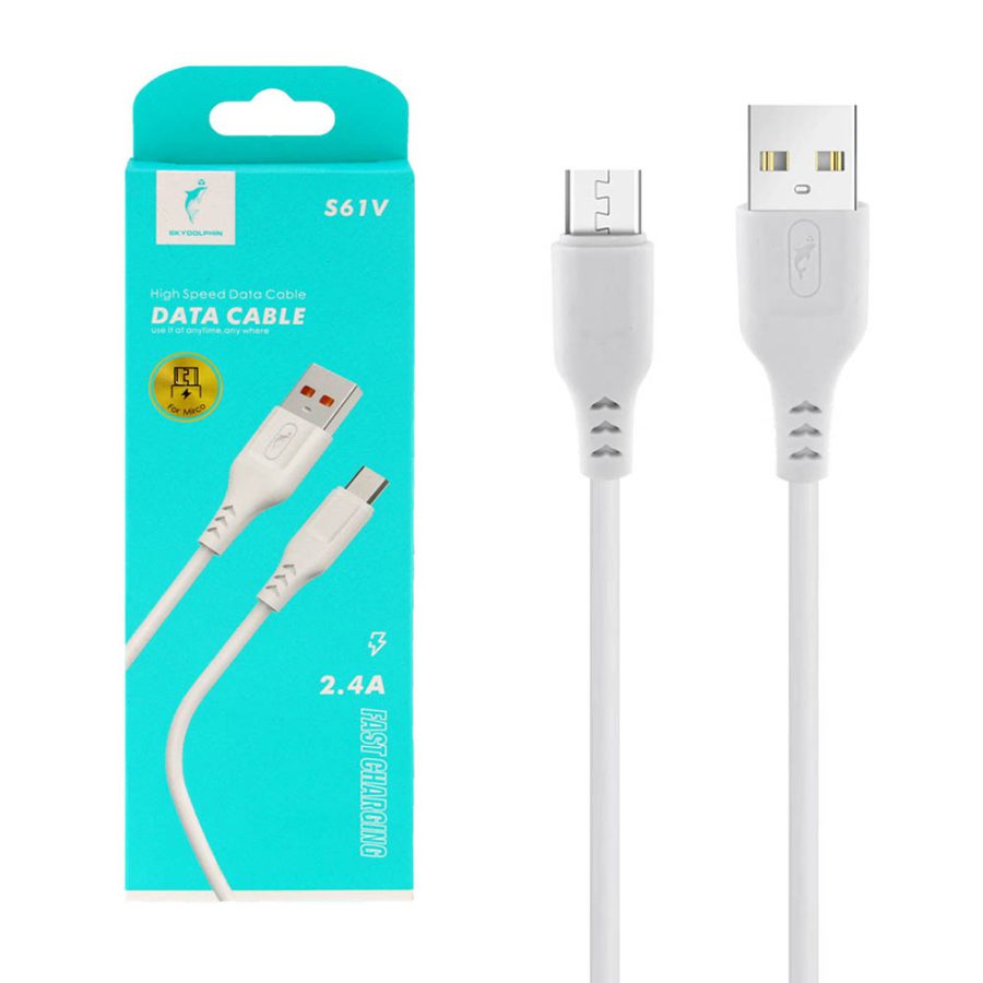 کابل میکرو یو اس بی فست شارژ مدل Sky Dolphin S61V Micro USB Cable