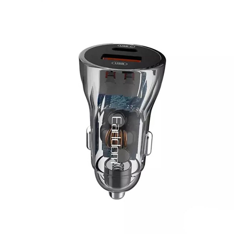 شارژ فندکی تایپ سی و یو اس بی 48 وات ارلدام مدل Earldom ES-CC17 Car Charger USB C+A