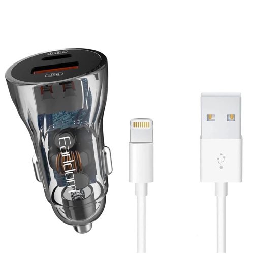 شارژ فندکی تایپ سی و یو اس بی 48 وات ارلدام مدل Earldom ES-CC17 Car Charger USB C+A