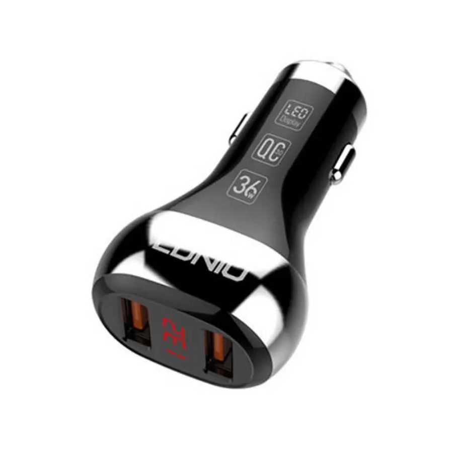 شارژر فندکی الدینیو مدل LDNIO C2 Car Charger with microUSB Cable