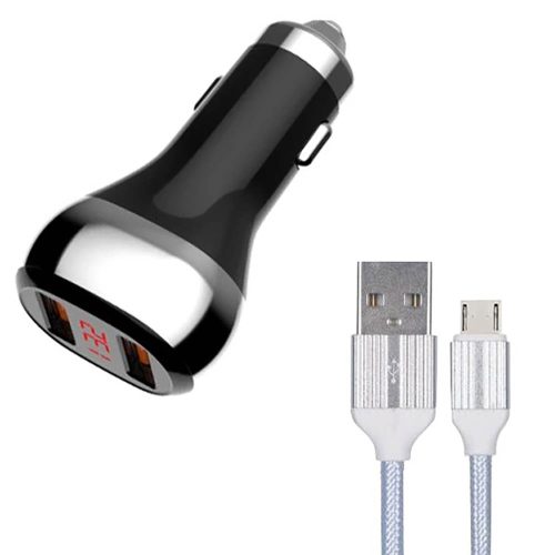 شارژر فندکی الدینیو مدل LDNIO C2 Car Charger with microUSB Cable