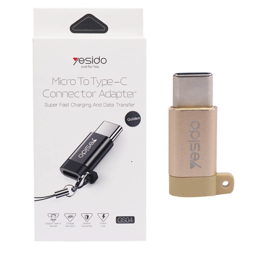 مبدل micro-usb به USB-C یسیدو مدل Yesido Micro USB To TypeC Converter GS04