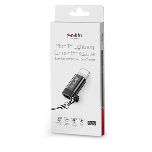 مبدل microUSB به لایتنینگ یسیدو مدل Yesido GS05 MicroUSB To Lightning GS05