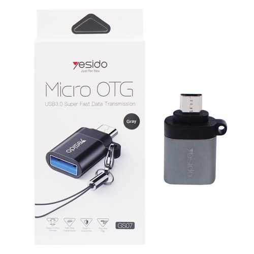 مبدل اتیجی میکرو یسیدو مدل Yesido GS07 MicroUSB To USB OTG Converter
