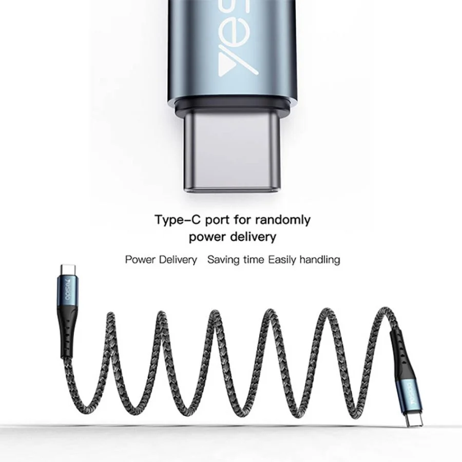 کابل تایپ سی به تایپ سی یسیدو مدل Yesido Type-C To Type-C Cable Ca66