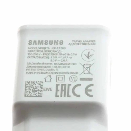 آداپتور شارژر سامسونگ 2 پین مدل Samsung Fast Charging Adapter EP-TA200