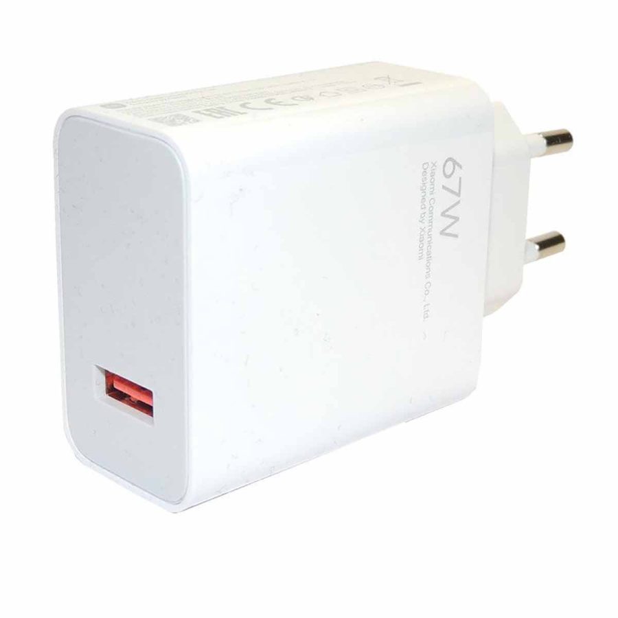 شارژر دیواری اصلی 67 وات فست شارژ یو اس بی مدل 67W Power Adapter Suit 2in1 Charger