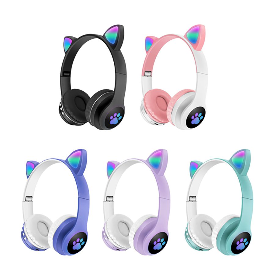 هدفون بلوتوث گربه مدل VIV-23M Cat Ear Wireless Headphones Bluetooth