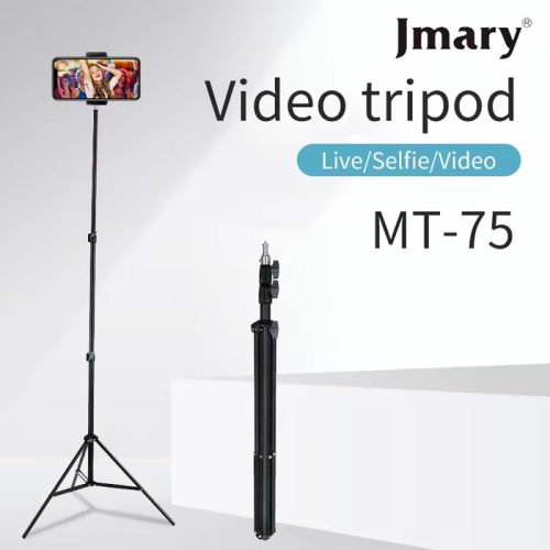 سه پایه دوربین و رینگ لایت جیماری mt75