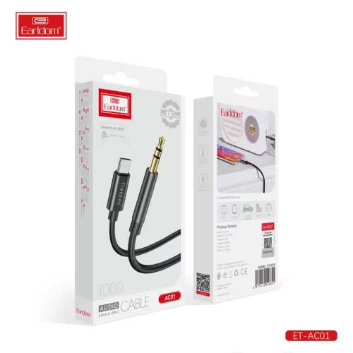 تبدیل type-c به جک 3.5 ارلدام ac01
