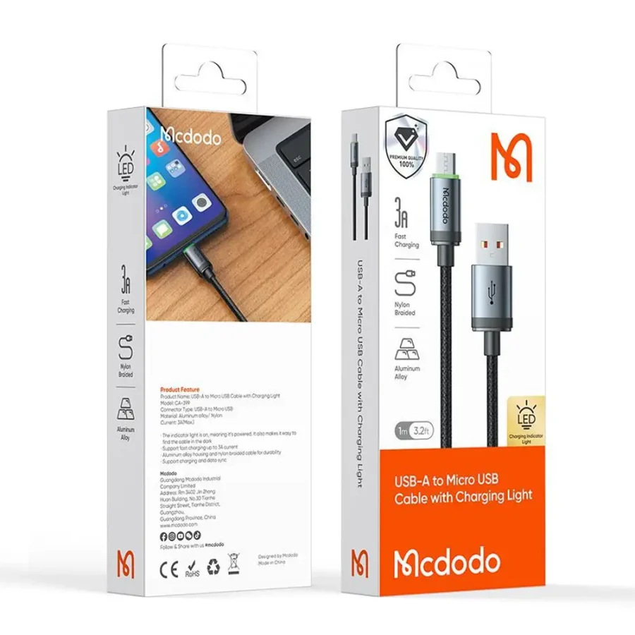 کابل micro مک دودو مدل ca-399 با جریان 3 آمپر
