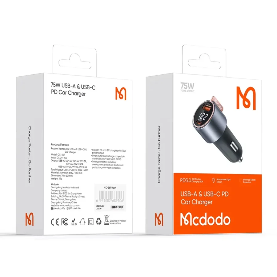 شارژر فندکی mcdodo cc-3690