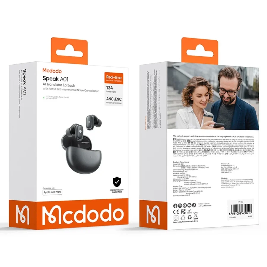 mcdodo hp-822 ai translator earbuds