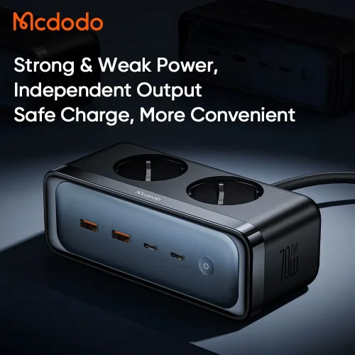 mcdodo CH-461 6in1 70W GaN Lightning Protection Power Strip